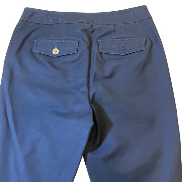 White‎ House Black Market Flare Crop Pants  Women's Size 2 Sailor Button Accents - Picture 5 of 12